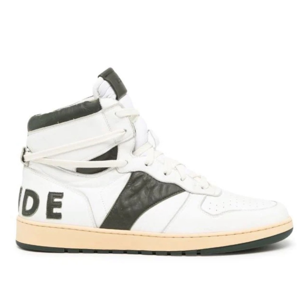 Rhude Rhecess High Top Sneakers White Black Men’s Size 8